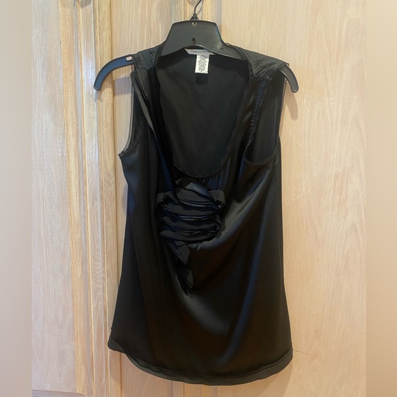 Diane VON Furstenberg Black silk sleeveless top - Picture 1 of 6
